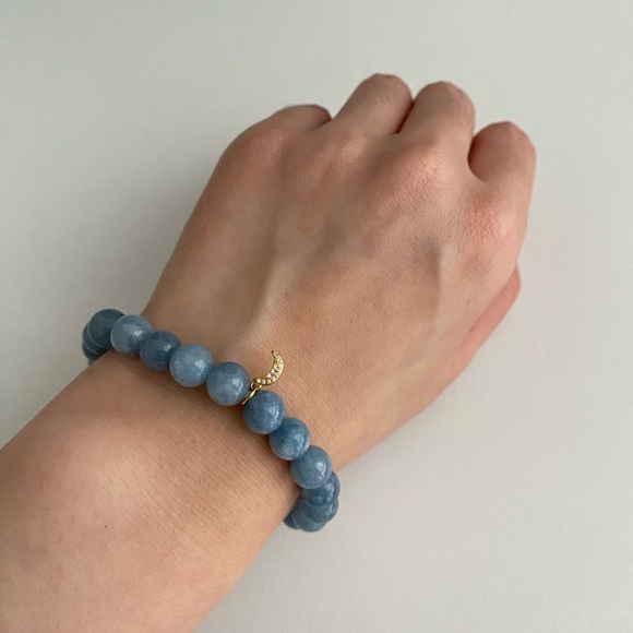 Aquamarine beads bracelet - Picture 3 of 3